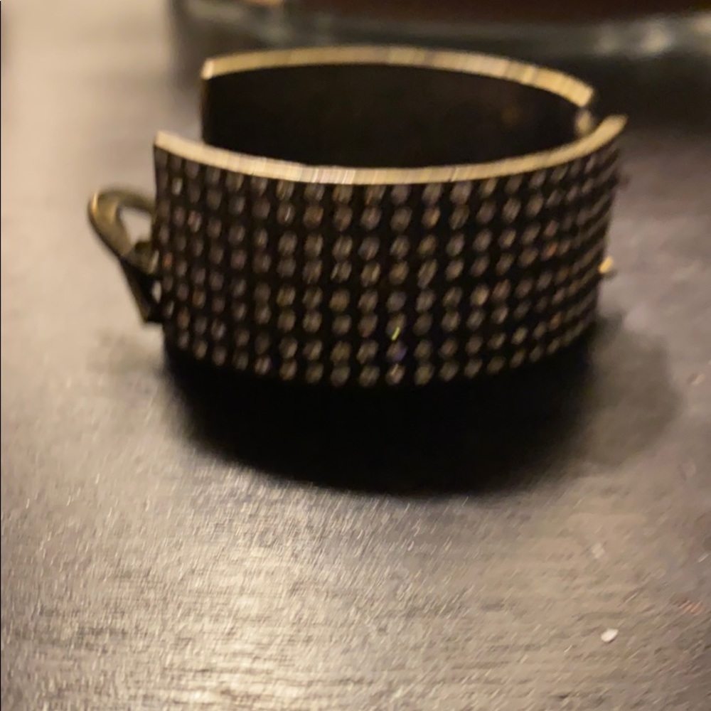 Rhinestone cuff bracelet